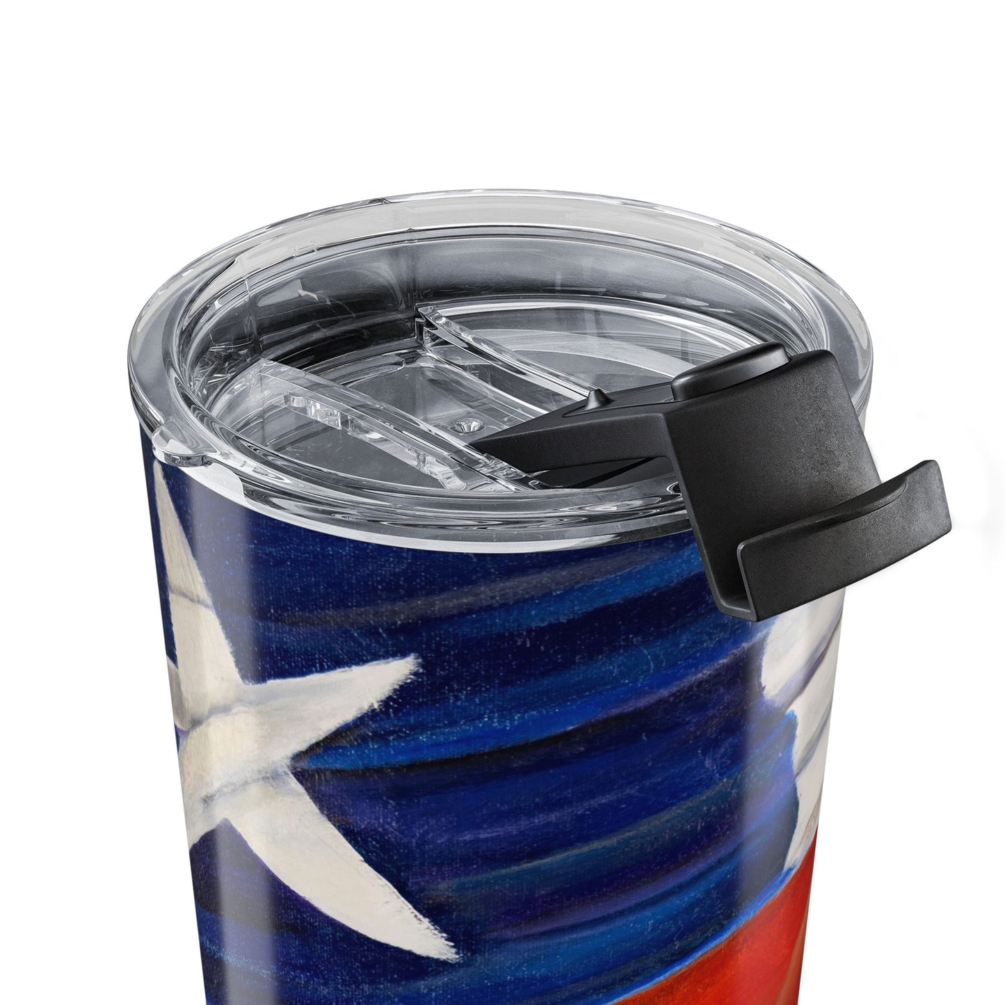 20oz Tumbler - Dallas Skyline - Texas Flag Artwork