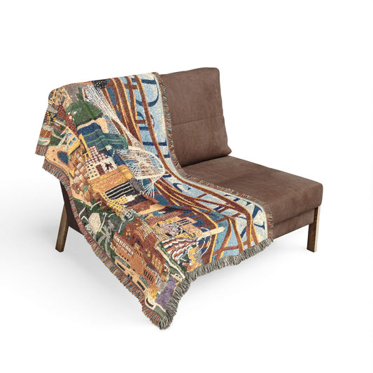 Dallas Texas Woven Blanket | Dallas Landmarks Scene