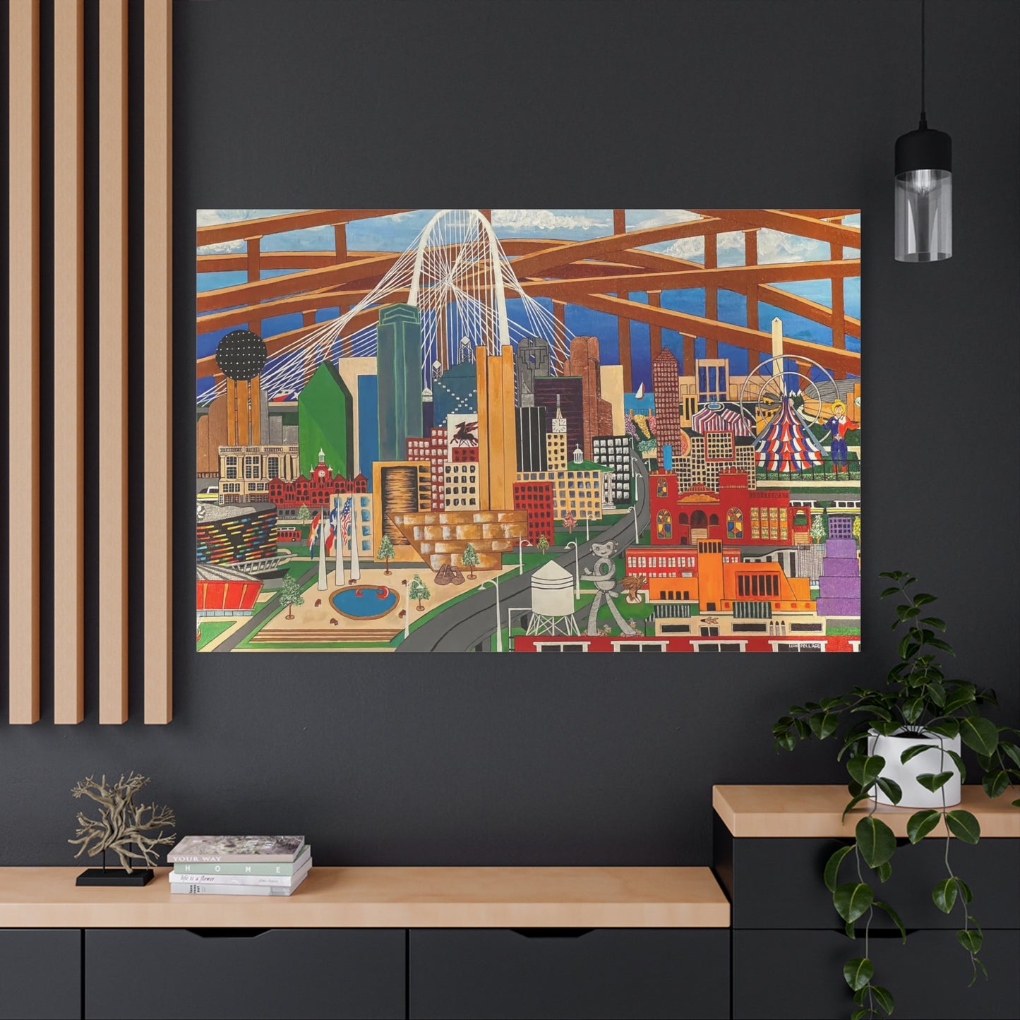 Canvas Print - Dallas by Leon Pollard - Dallas Landmarks and Cityscape