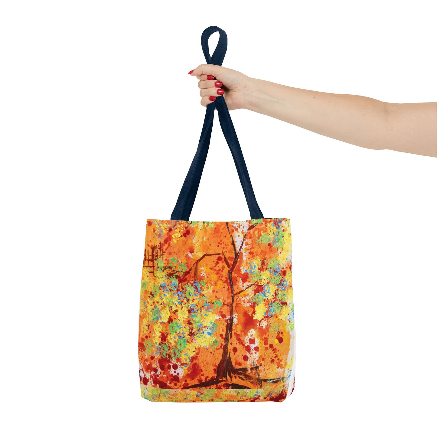 Canvas Tote Bag - A Spring Scene by Edwin Fuller - Abstract Tree and Foliage