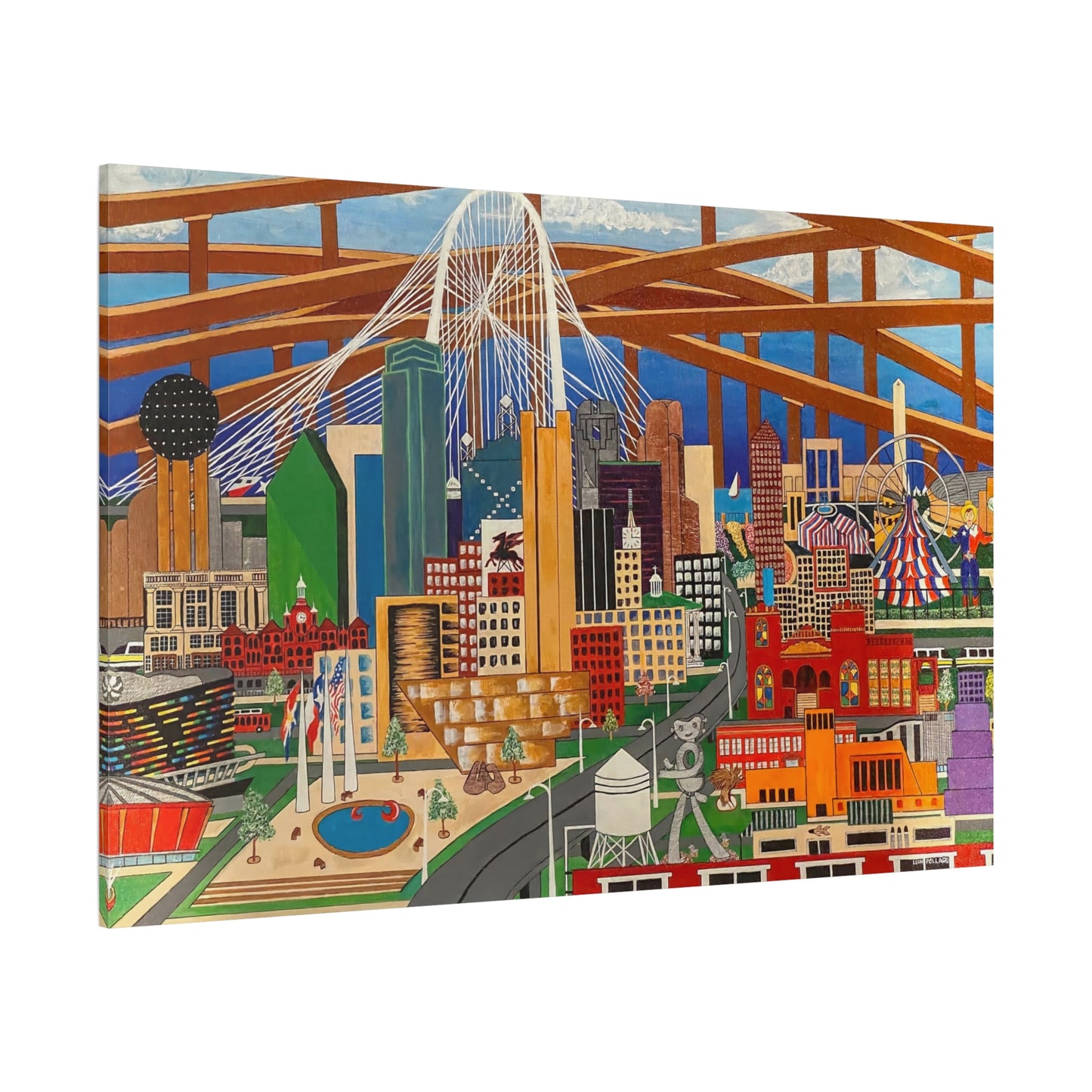Canvas Print - Dallas by Leon Pollard - Dallas Landmarks and Cityscape