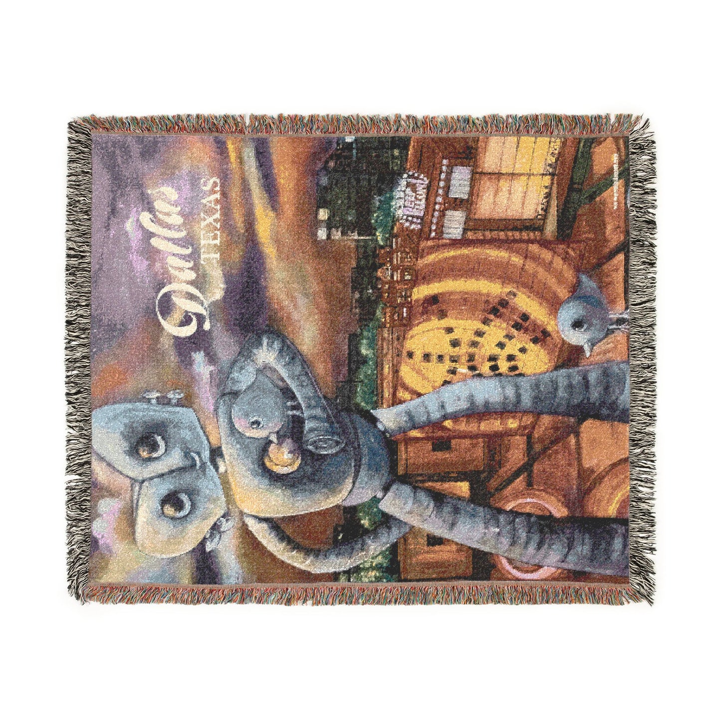 Traveling Man Woven Blanket | Deep Ellum, Dallas Texas Scene