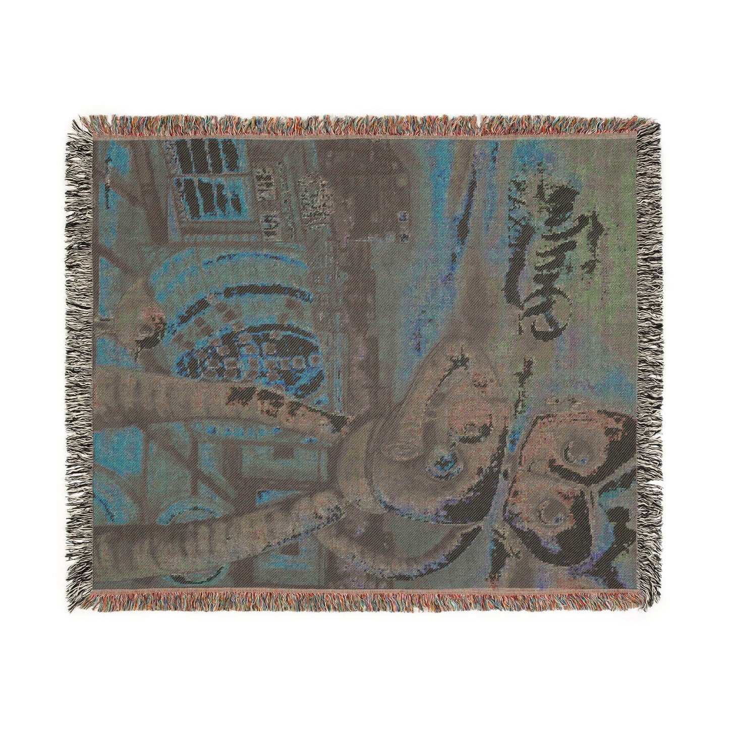 Traveling Man Woven Blanket | Deep Ellum, Dallas Texas Scene