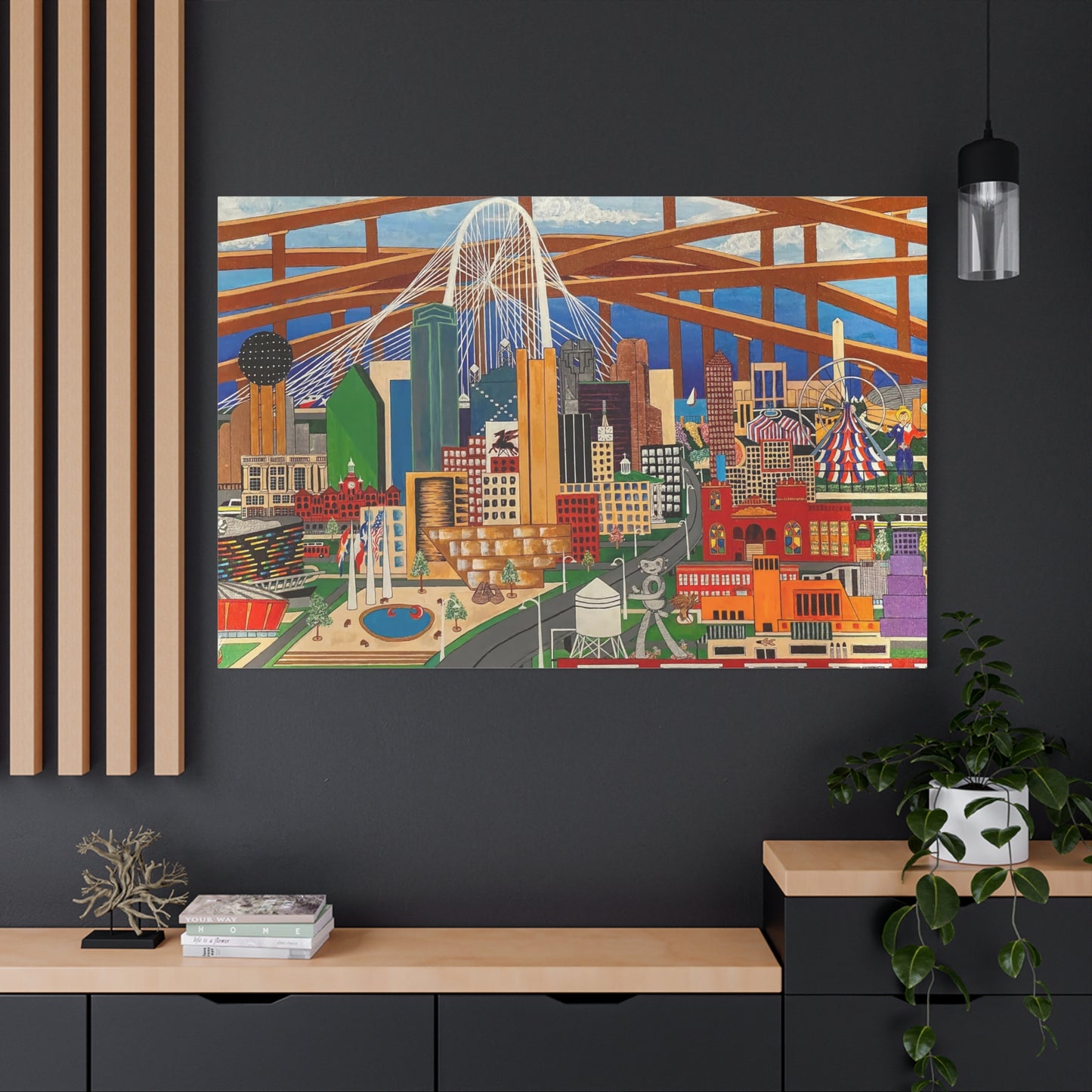 Canvas Print - Dallas by Leon Pollard - Dallas Landmarks and Cityscape