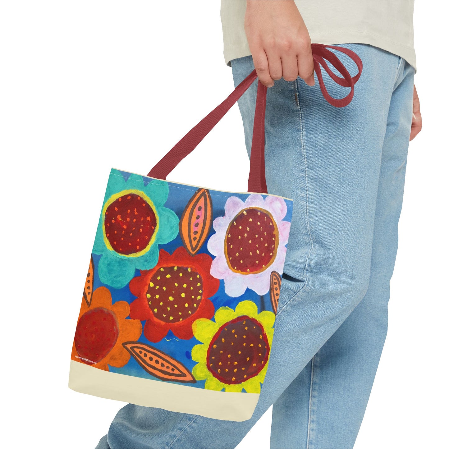 Canvas Tote Bag - Spring Flowers by Fernando Segovia - Bold Flower Painting