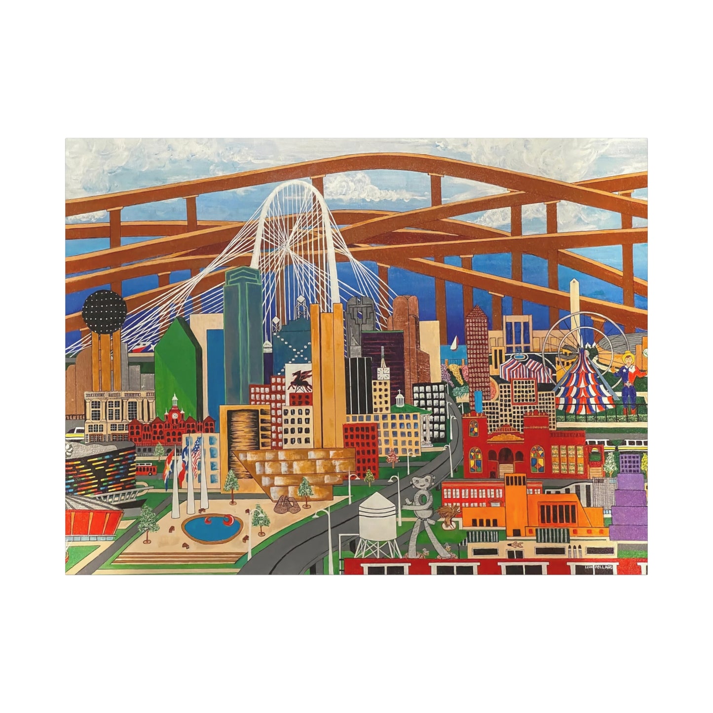 Canvas Print - Dallas by Leon Pollard - Dallas Landmarks and Cityscape