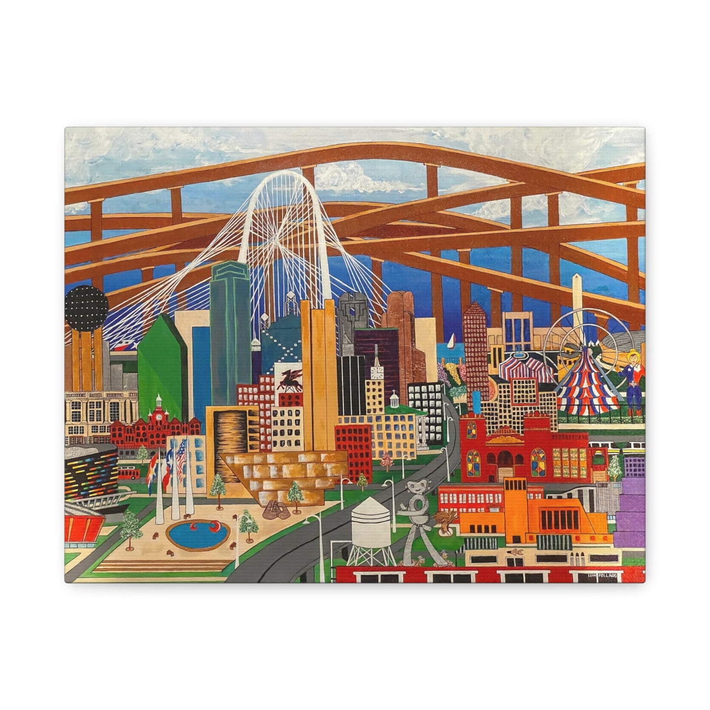 Canvas Print - Dallas by Leon Pollard - Dallas Landmarks and Cityscape