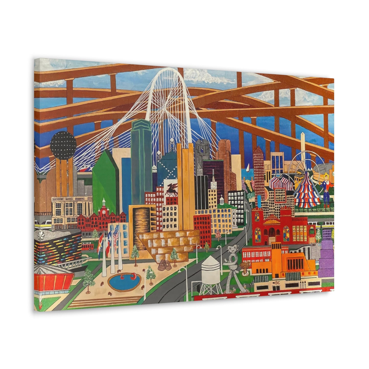 Canvas Print - Dallas by Leon Pollard - Dallas Landmarks and Cityscape