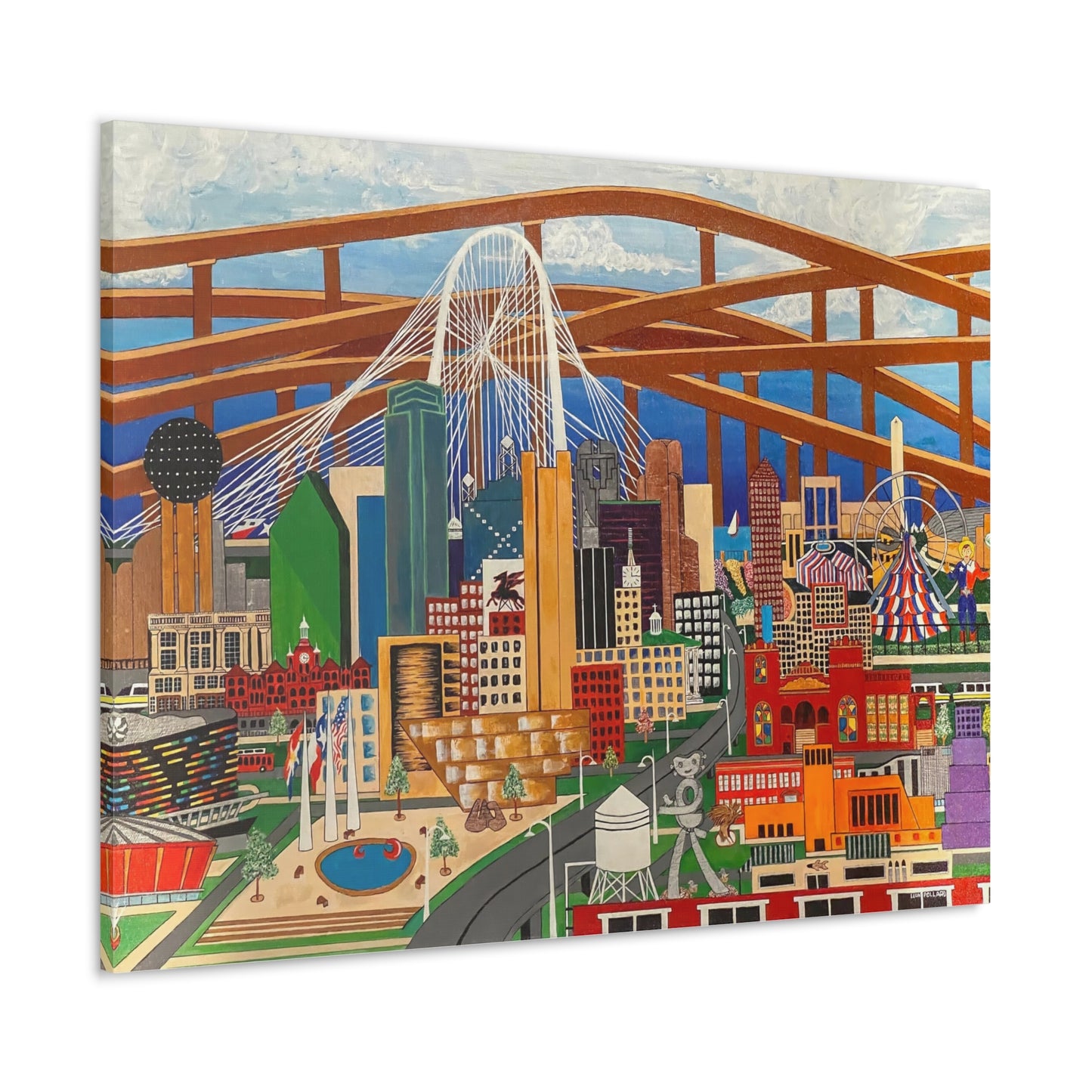 Canvas Print - Dallas by Leon Pollard - Dallas Landmarks and Cityscape