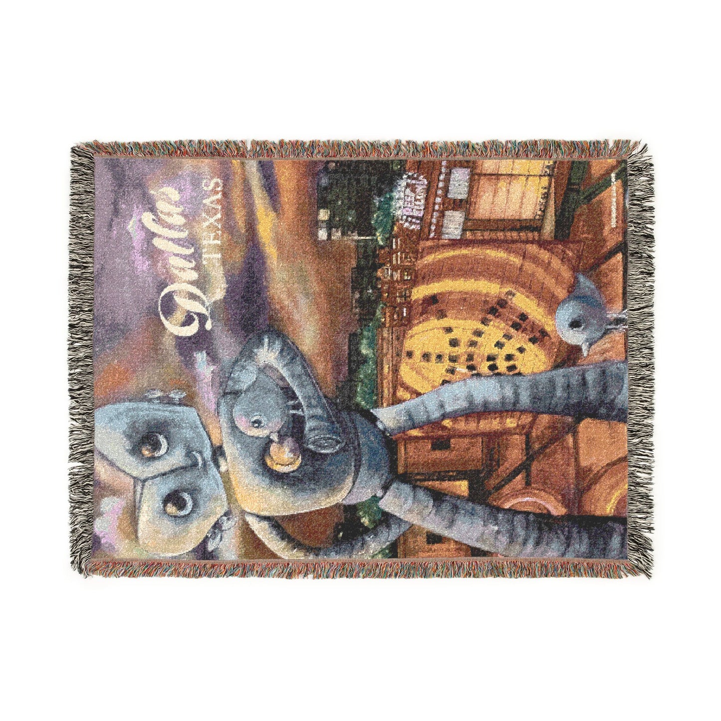 Traveling Man Woven Blanket | Deep Ellum, Dallas Texas Scene