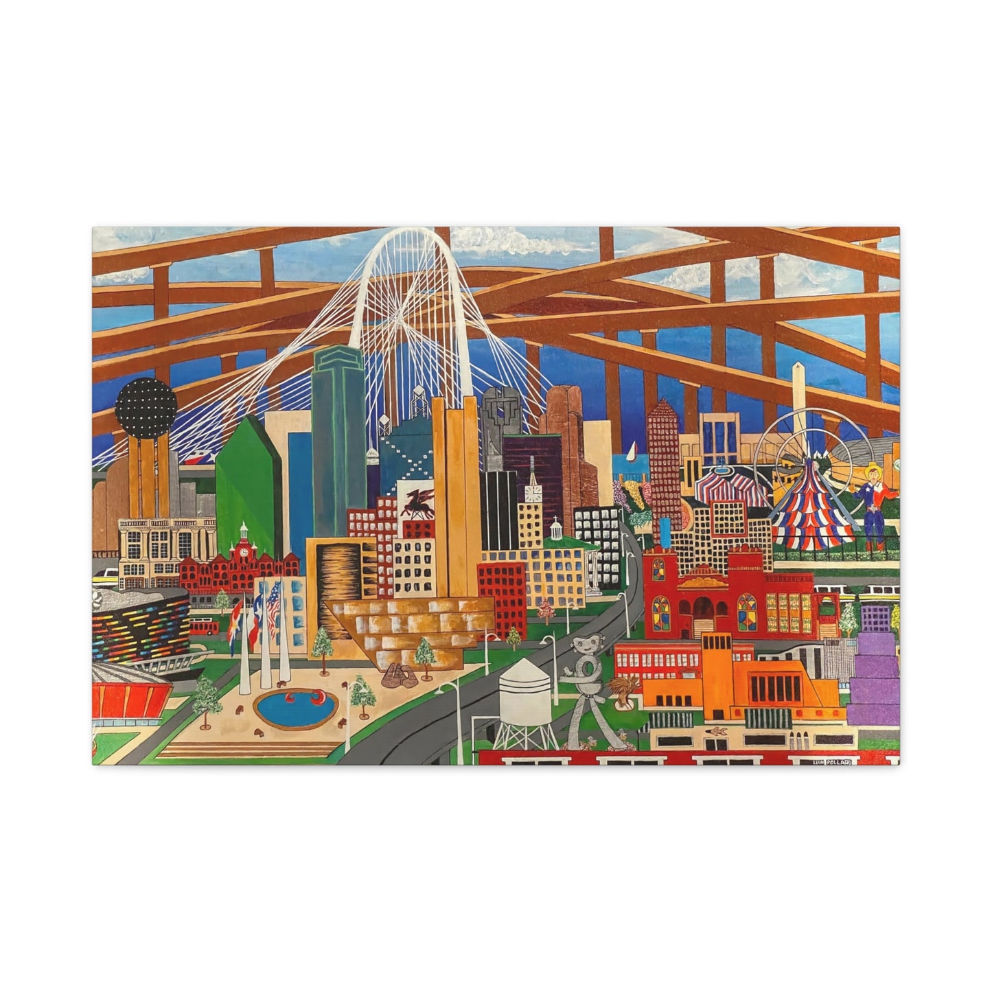 Canvas Print - Dallas by Leon Pollard - Dallas Landmarks and Cityscape