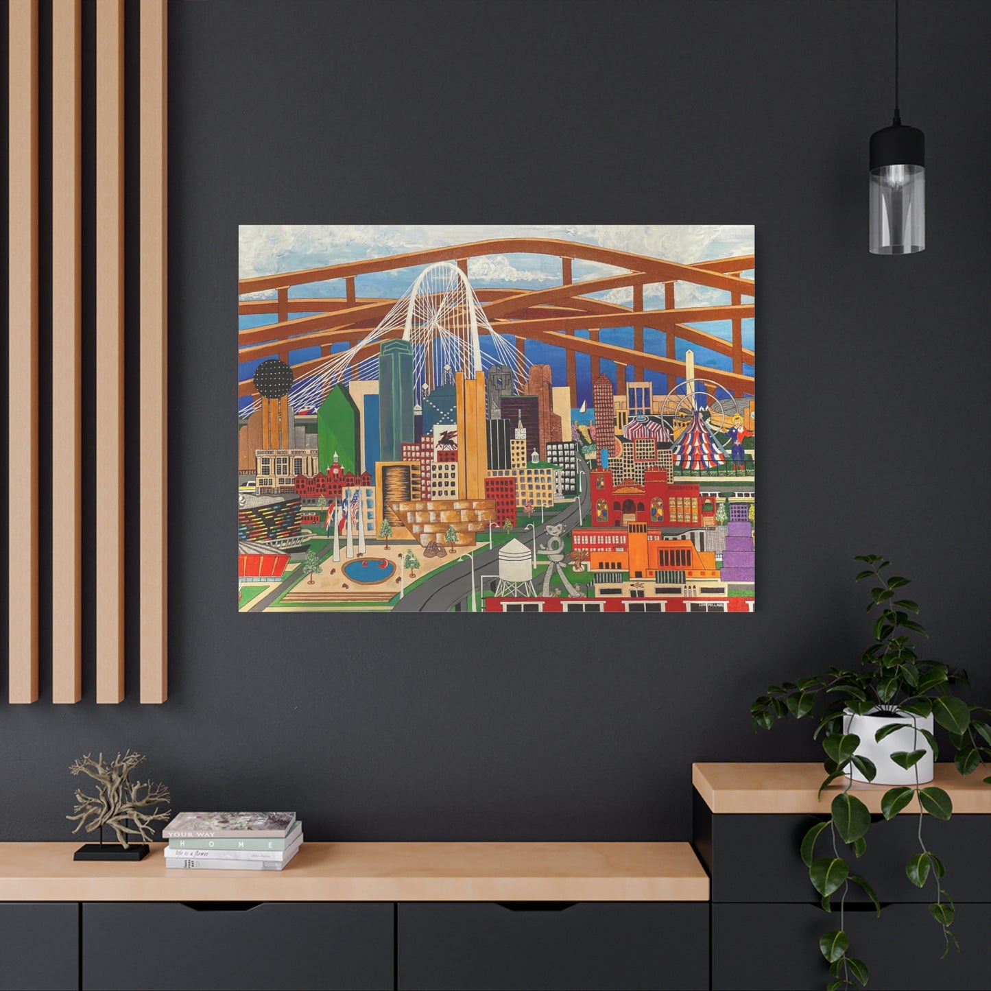 Canvas Print - Dallas by Leon Pollard - Dallas Landmarks and Cityscape