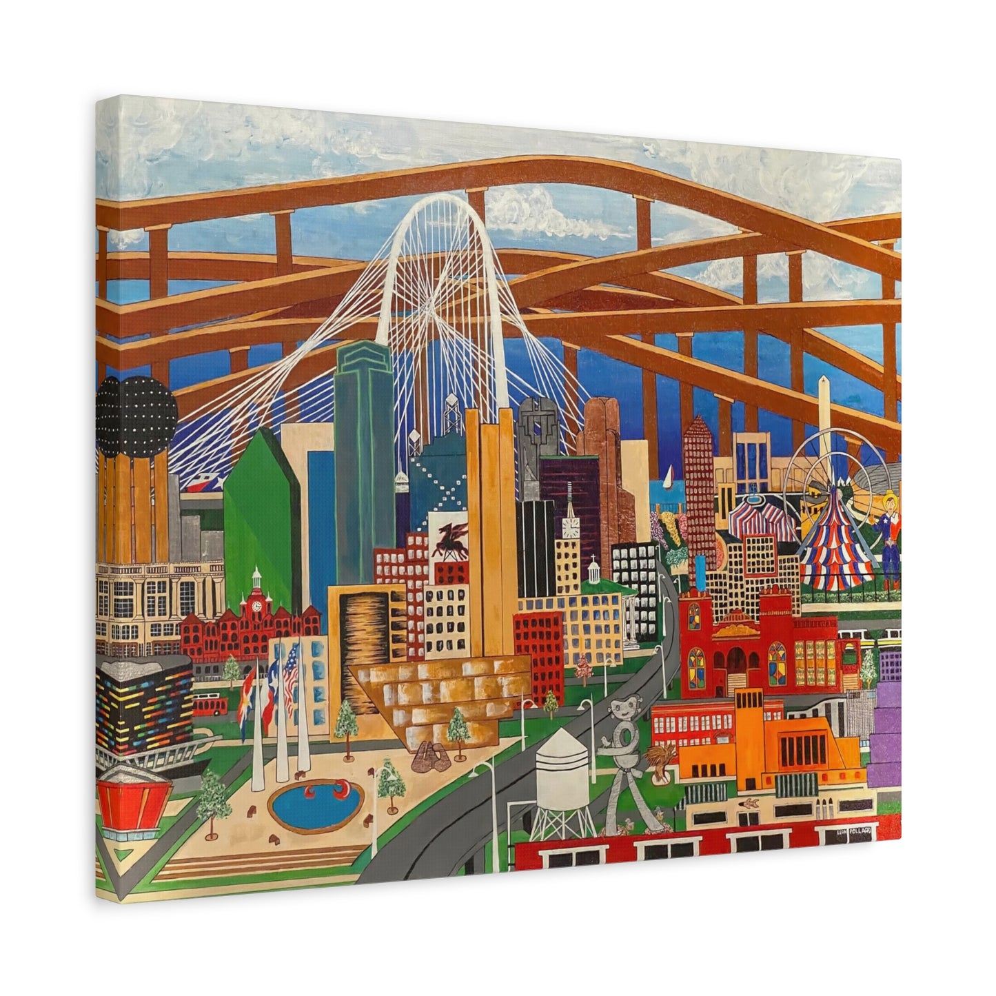 Canvas Print - Dallas by Leon Pollard - Dallas Landmarks and Cityscape