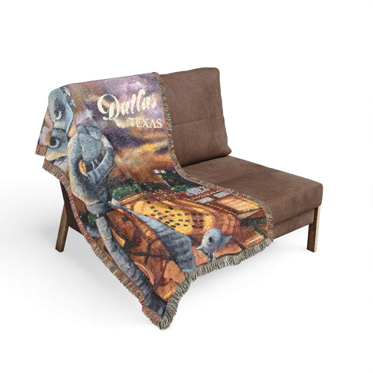 Traveling Man Woven Blanket | Deep Ellum, Dallas Texas Scene