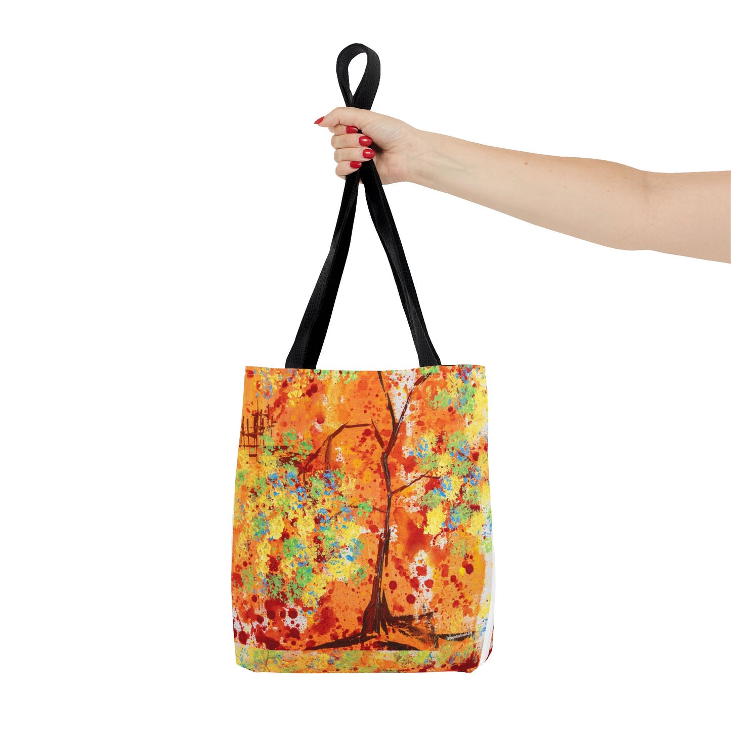 Canvas Tote Bag - A Spring Scene by Edwin Fuller - Abstract Tree and Foliage