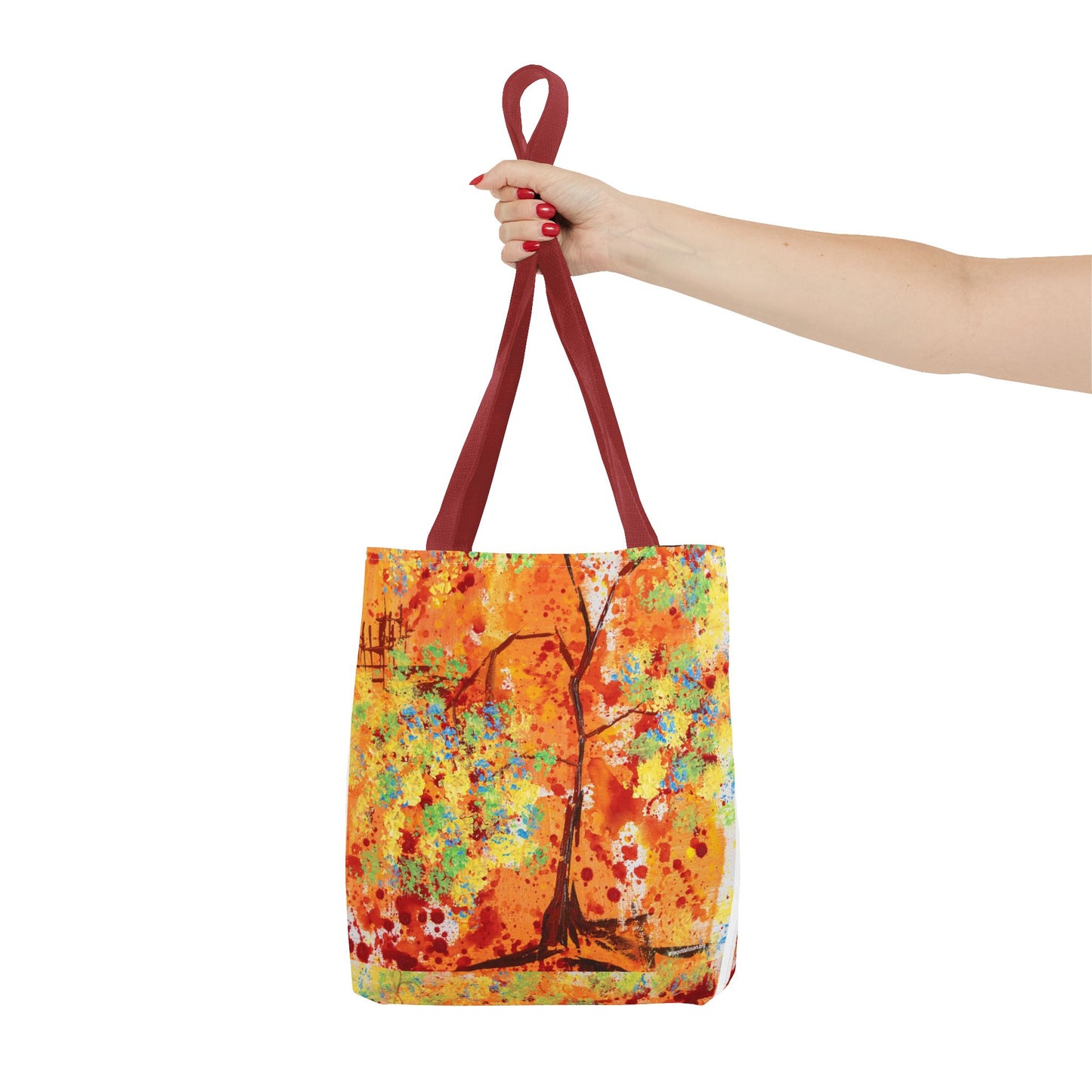 Canvas Tote Bag - A Spring Scene by Edwin Fuller - Abstract Tree and Foliage