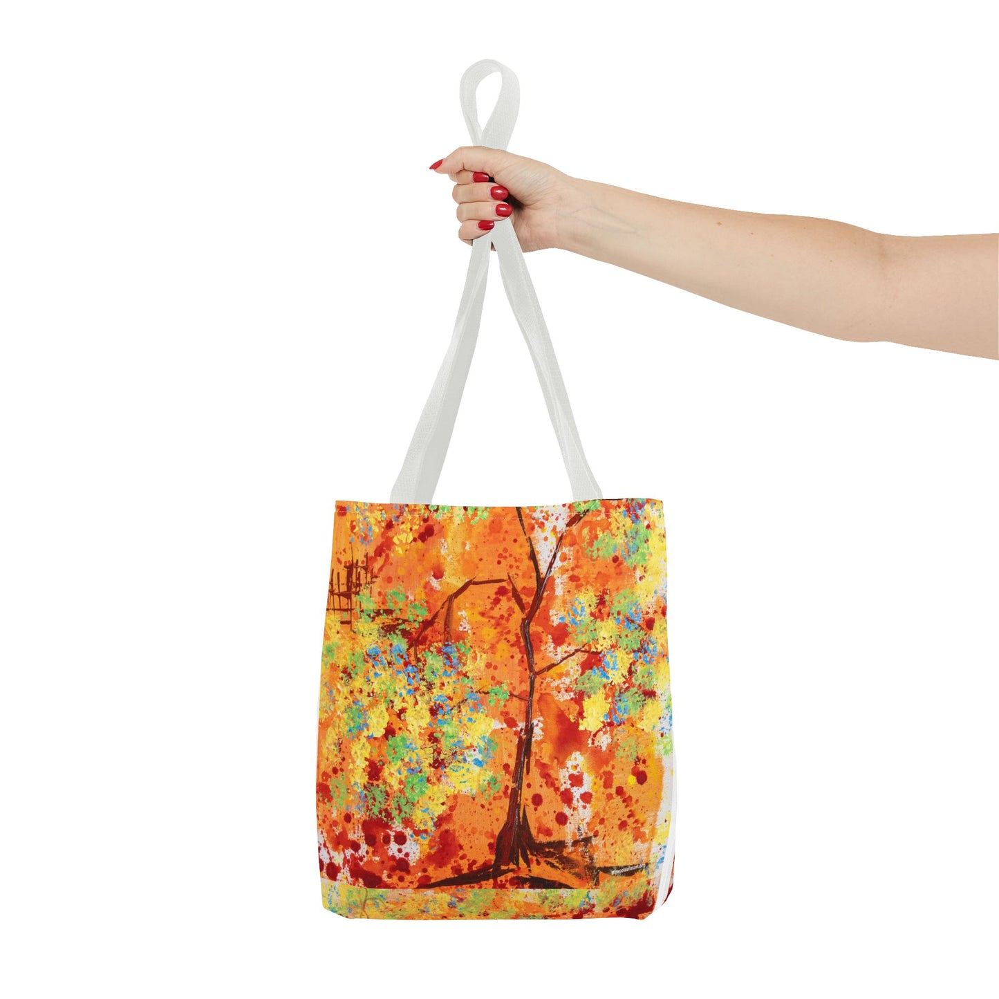 Canvas Tote Bag - A Spring Scene by Edwin Fuller - Abstract Tree and Foliage