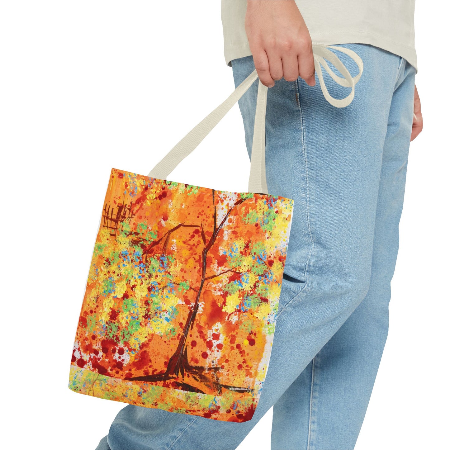 Canvas Tote Bag - A Spring Scene by Edwin Fuller - Abstract Tree and Foliage