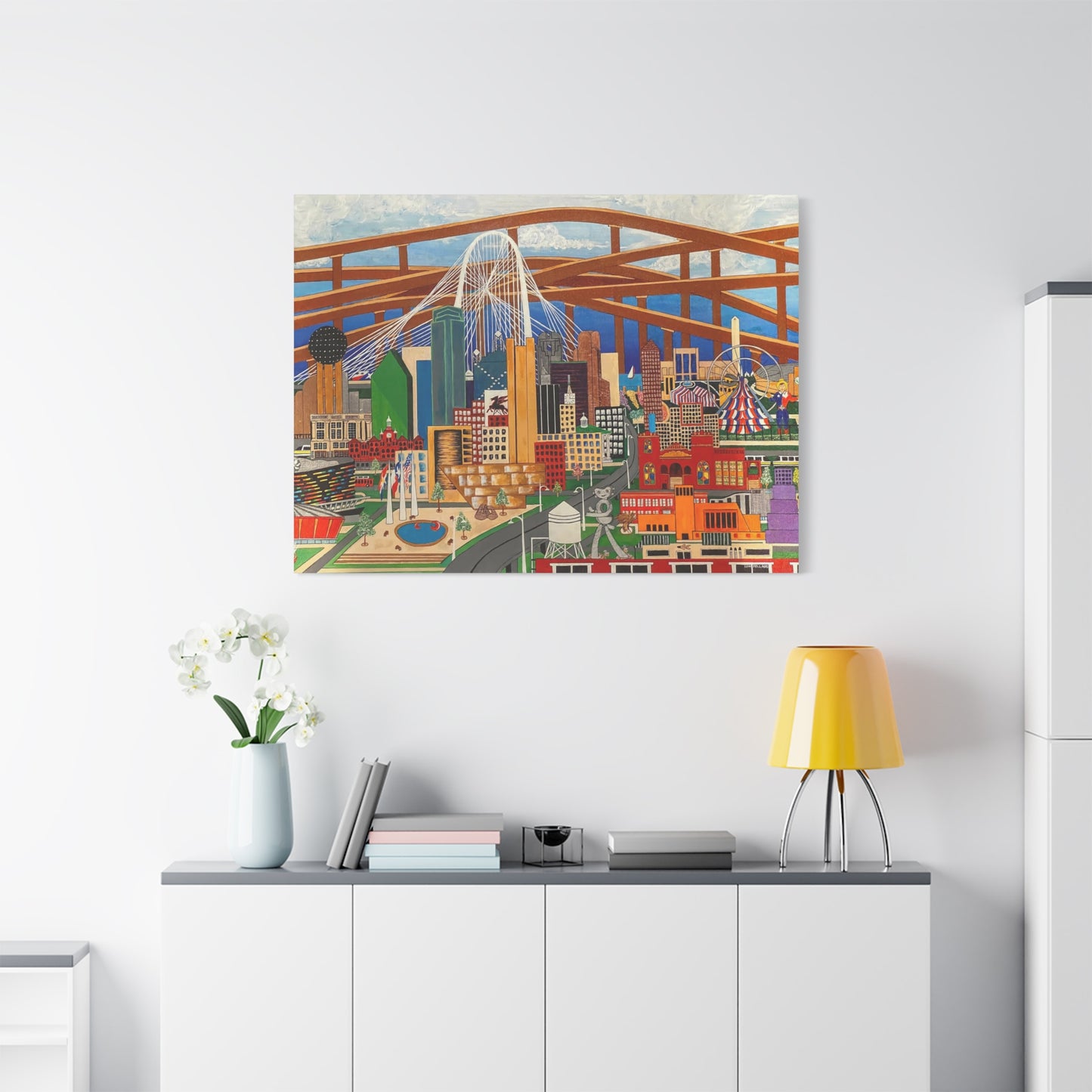 Canvas Print - Dallas by Leon Pollard - Dallas Landmarks and Cityscape