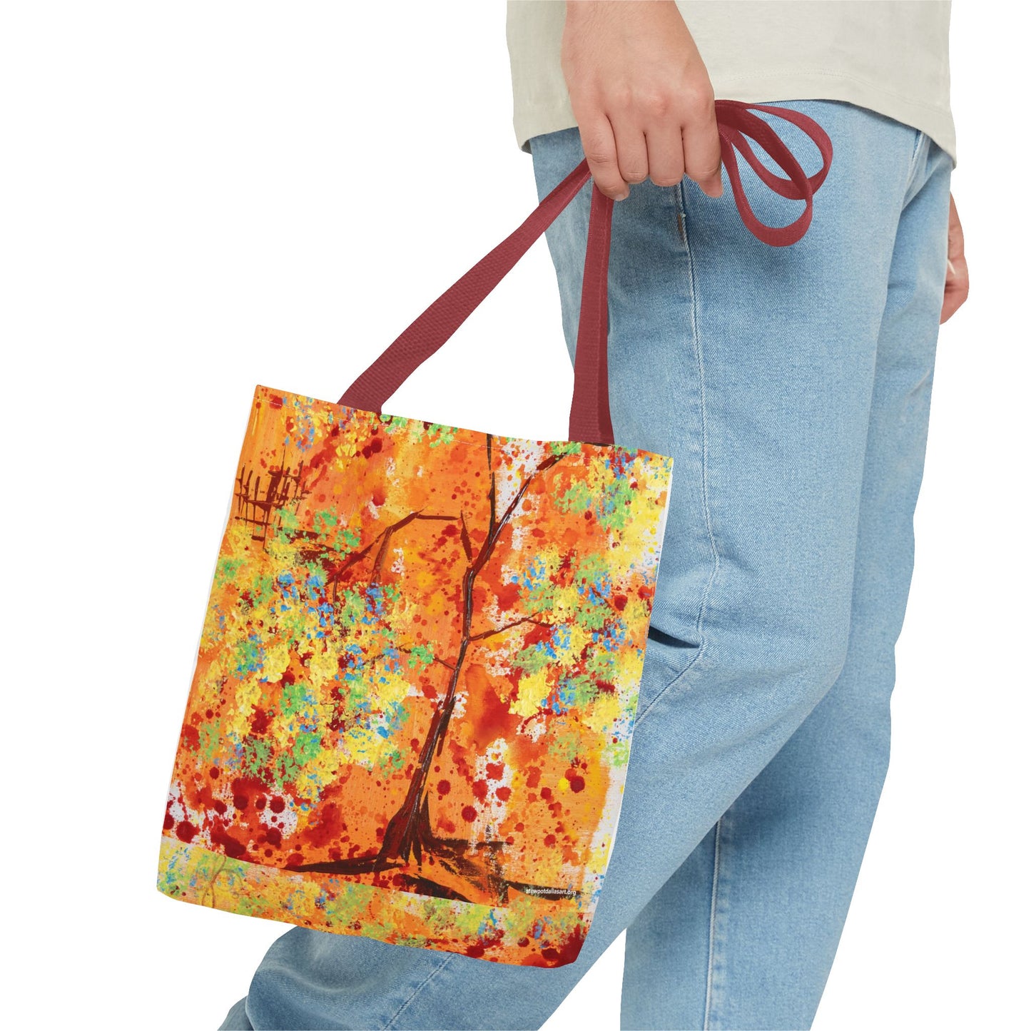 Canvas Tote Bag - A Spring Scene by Edwin Fuller - Abstract Tree and Foliage