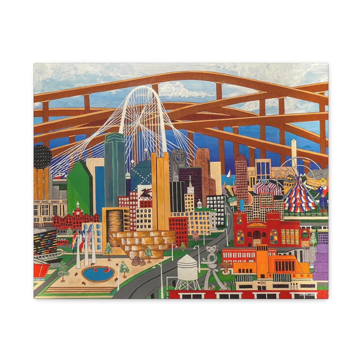 Canvas Print - Dallas by Leon Pollard - Dallas Landmarks and Cityscape