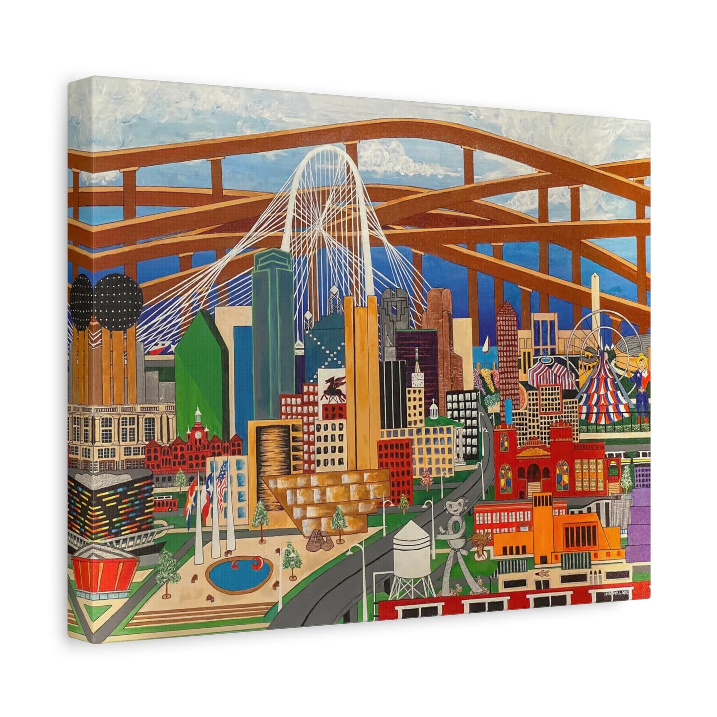 Canvas Print - Dallas by Leon Pollard - Dallas Landmarks and Cityscape