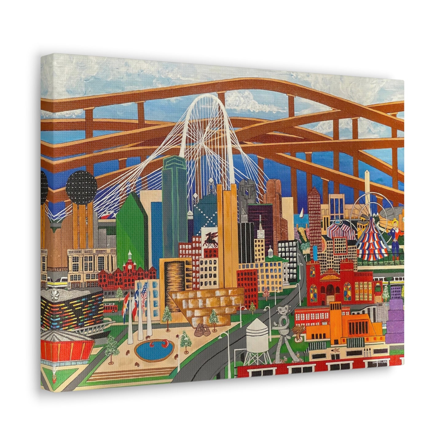 Canvas Print - Dallas by Leon Pollard - Dallas Landmarks and Cityscape