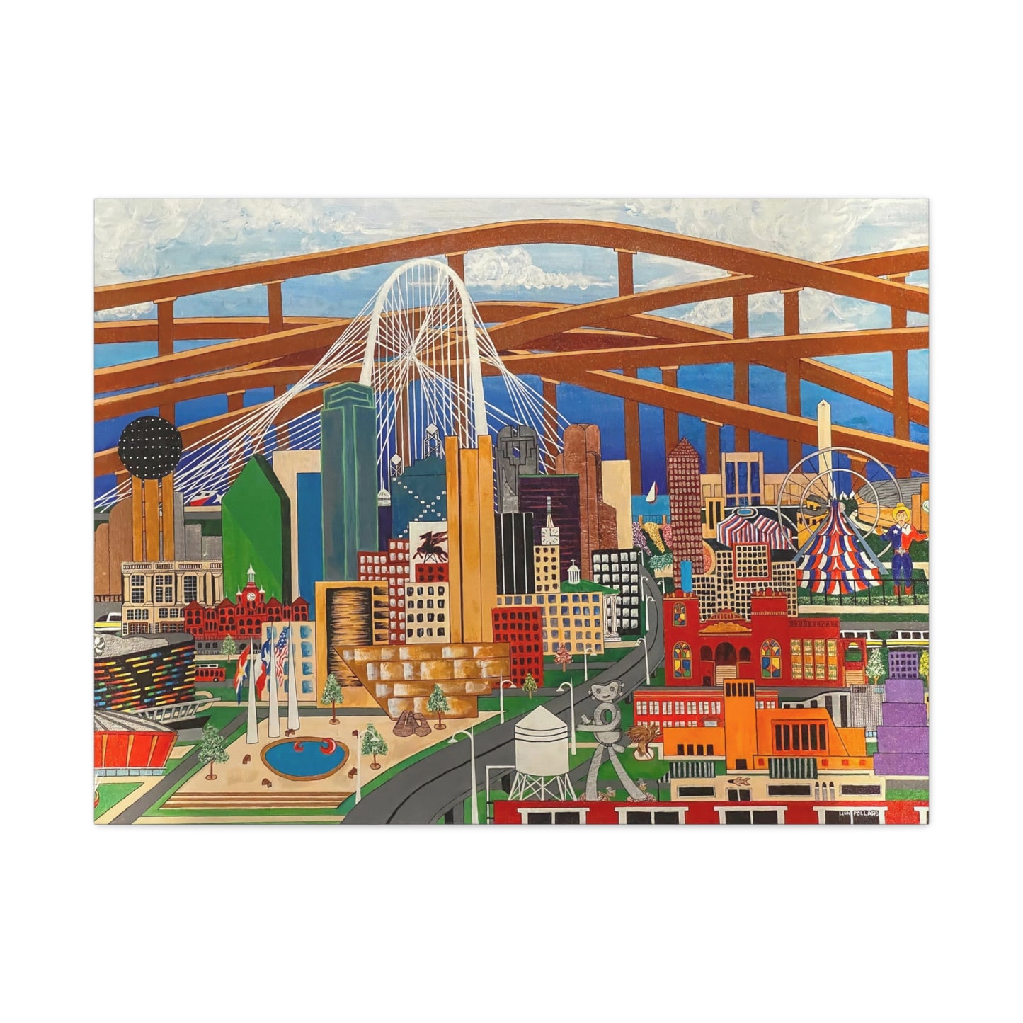 Canvas Print - Dallas by Leon Pollard - Dallas Landmarks and Cityscape