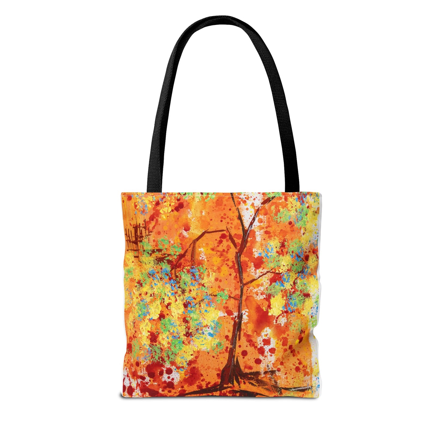 Canvas Tote Bag - A Spring Scene by Edwin Fuller - Abstract Tree and Foliage
