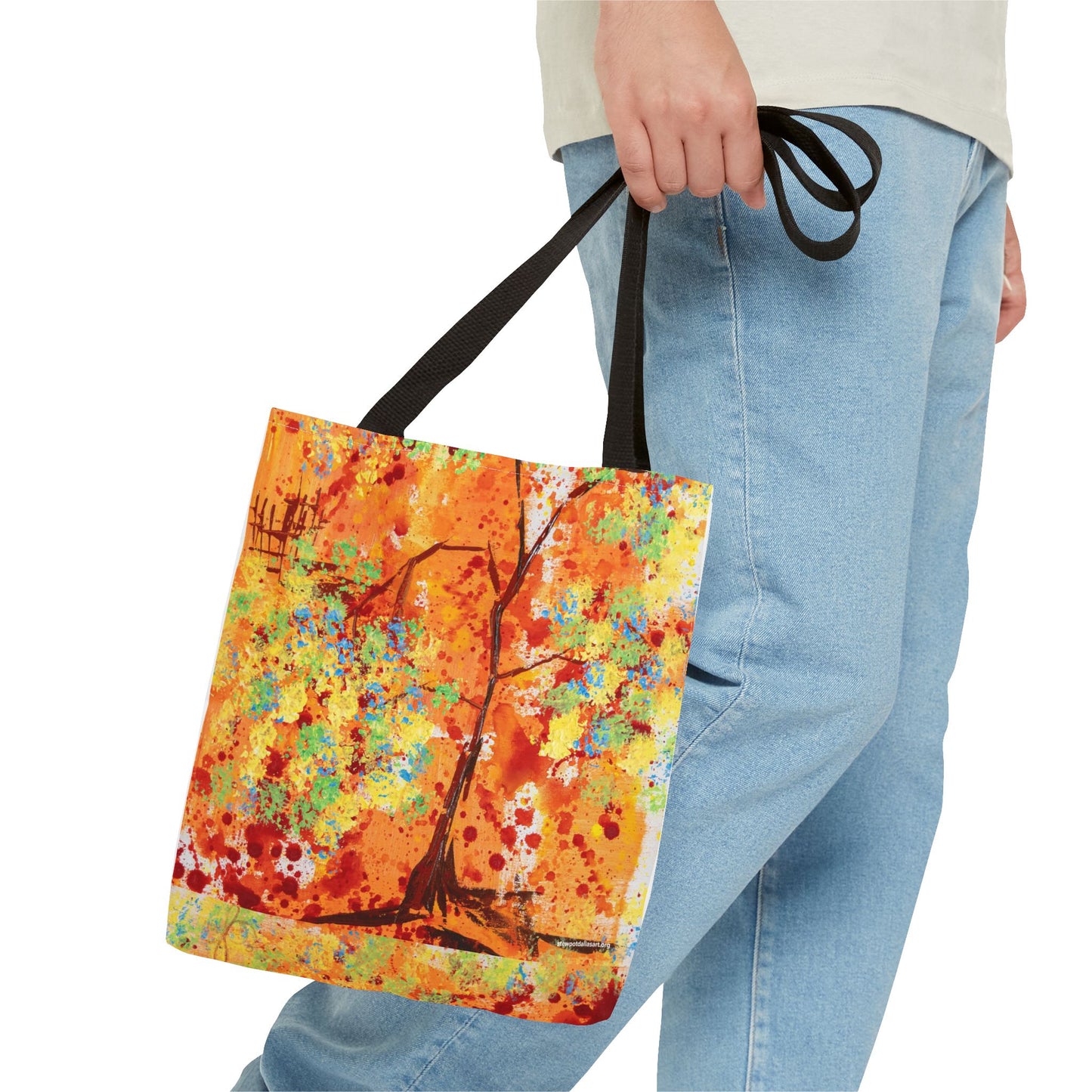 Canvas Tote Bag - A Spring Scene by Edwin Fuller - Abstract Tree and Foliage