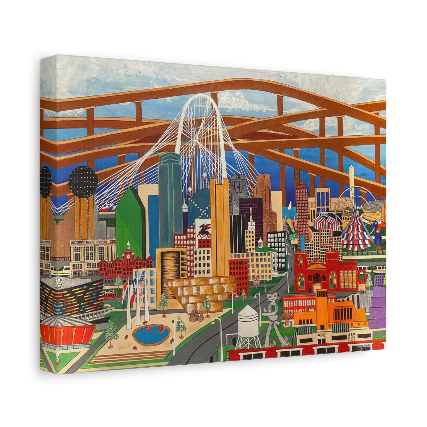 Canvas Print - Dallas by Leon Pollard - Dallas Landmarks and Cityscape