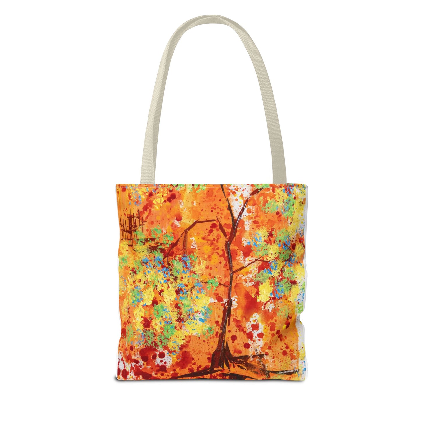 Canvas Tote Bag - A Spring Scene by Edwin Fuller - Abstract Tree and Foliage