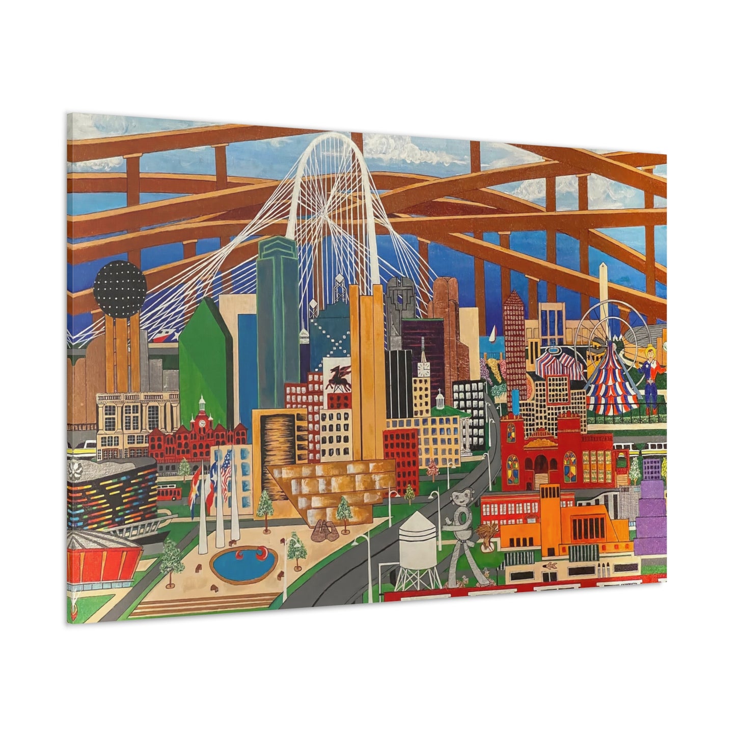Canvas Print - Dallas by Leon Pollard - Dallas Landmarks and Cityscape