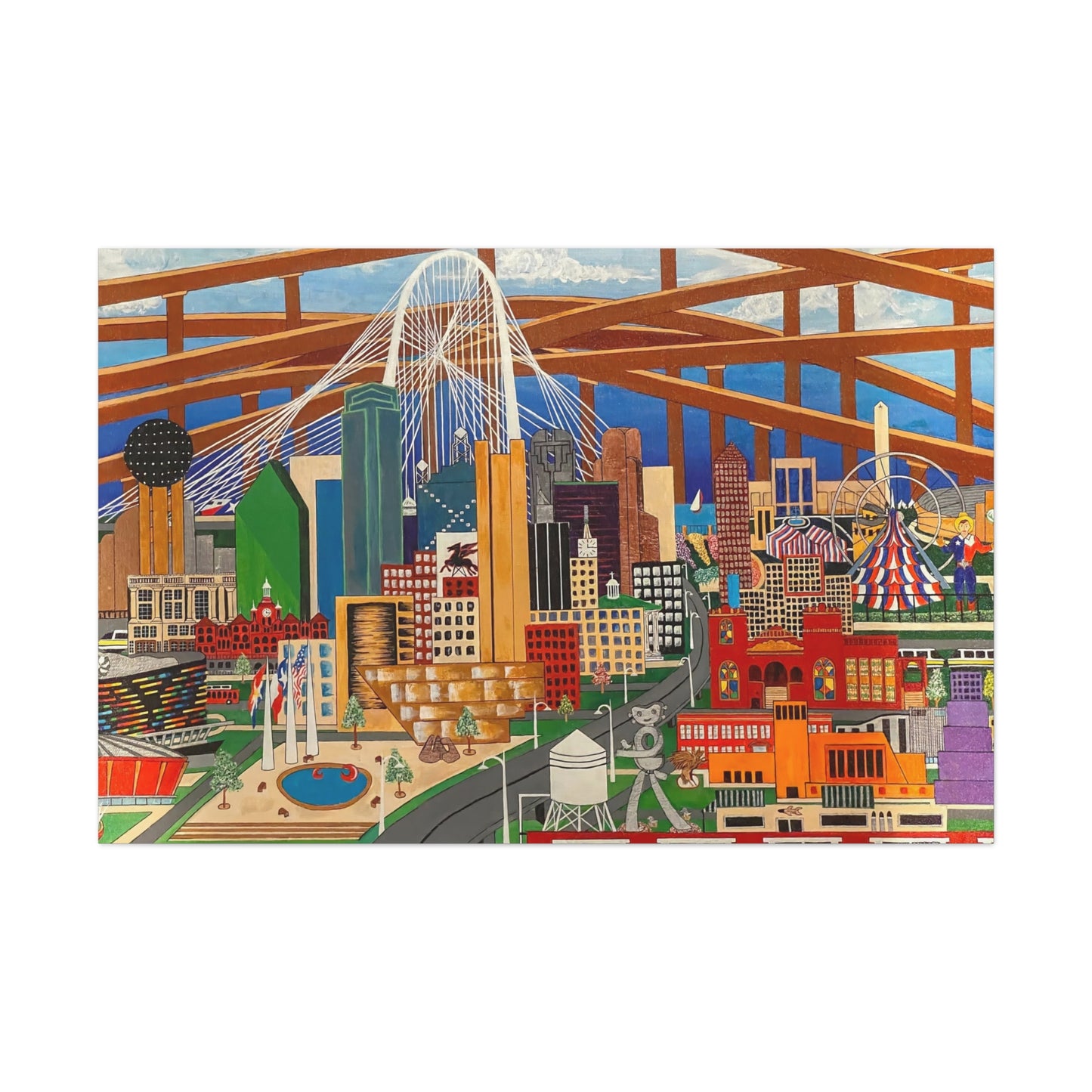 Canvas Print - Dallas by Leon Pollard - Dallas Landmarks and Cityscape