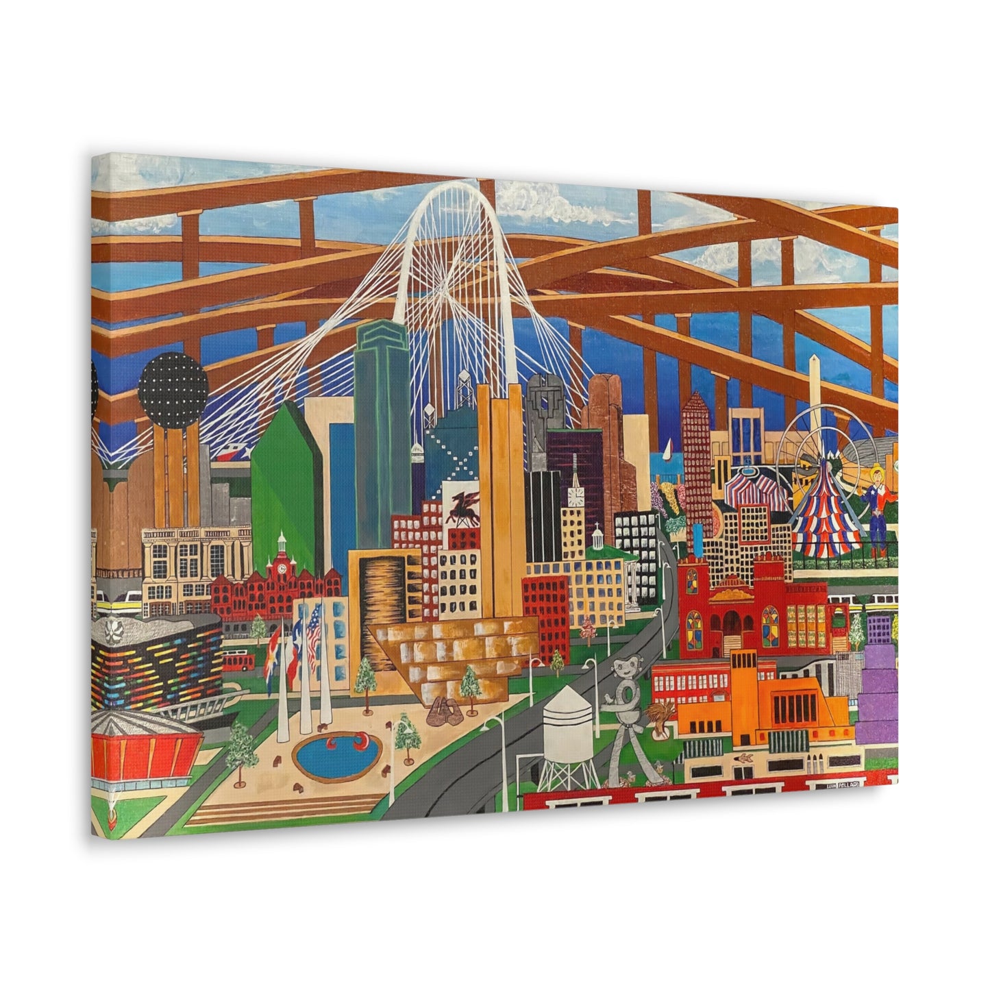 Canvas Print - Dallas by Leon Pollard - Dallas Landmarks and Cityscape
