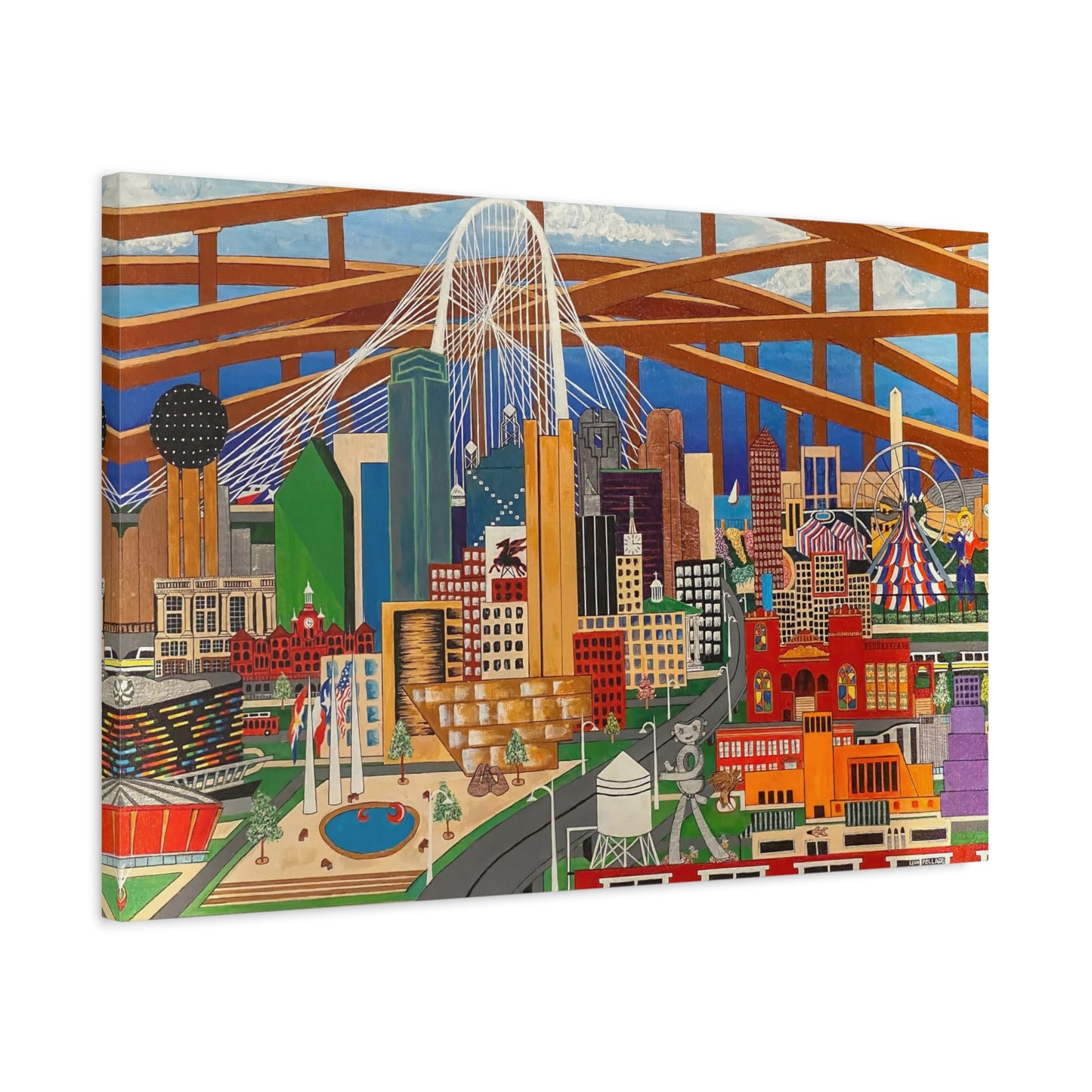Canvas Print - Dallas by Leon Pollard - Dallas Landmarks and Cityscape