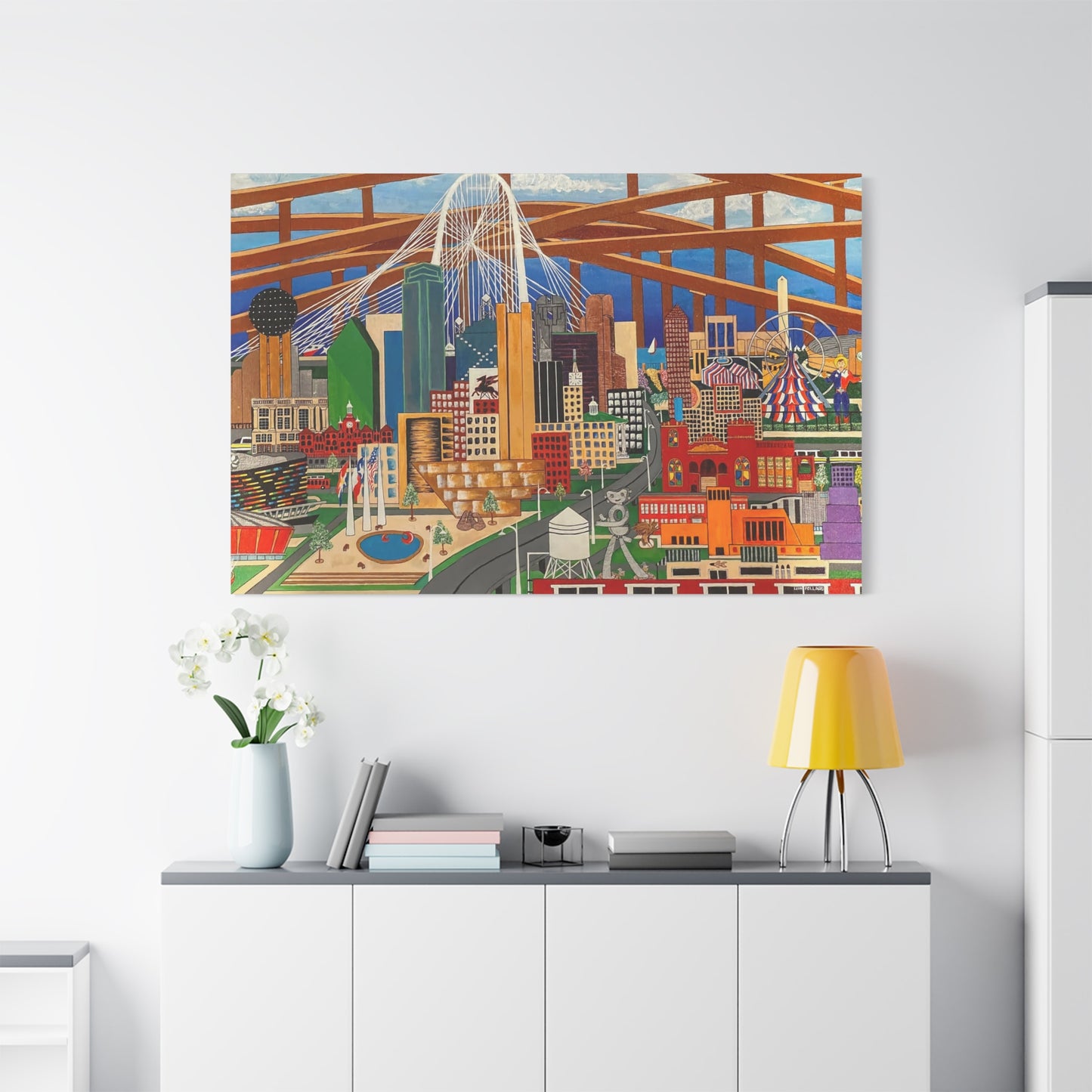 Canvas Print - Dallas by Leon Pollard - Dallas Landmarks and Cityscape