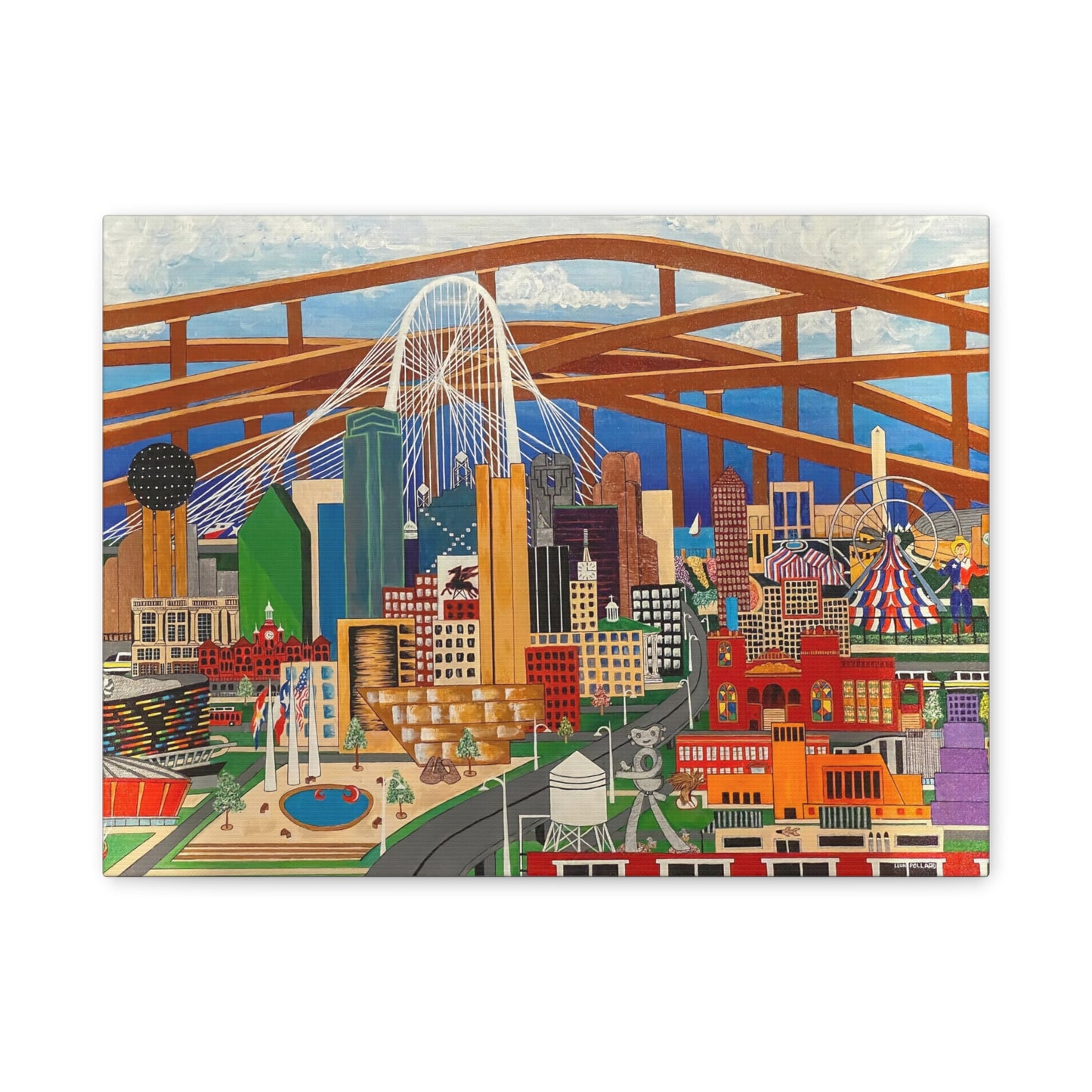 Canvas Print - Dallas by Leon Pollard - Dallas Landmarks and Cityscape