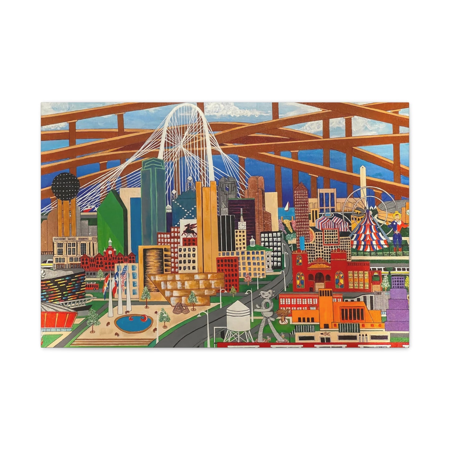 Canvas Print - Dallas by Leon Pollard - Dallas Landmarks and Cityscape