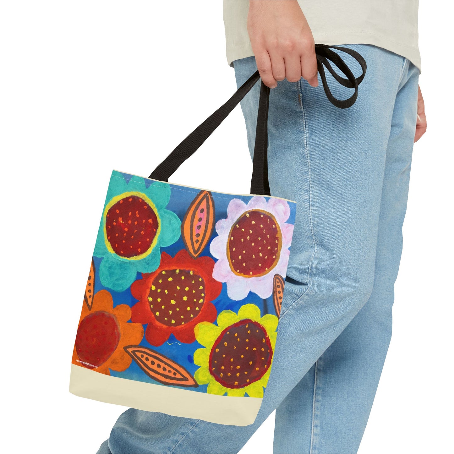 Canvas Tote Bag - Spring Flowers by Fernando Segovia - Bold Flower Painting
