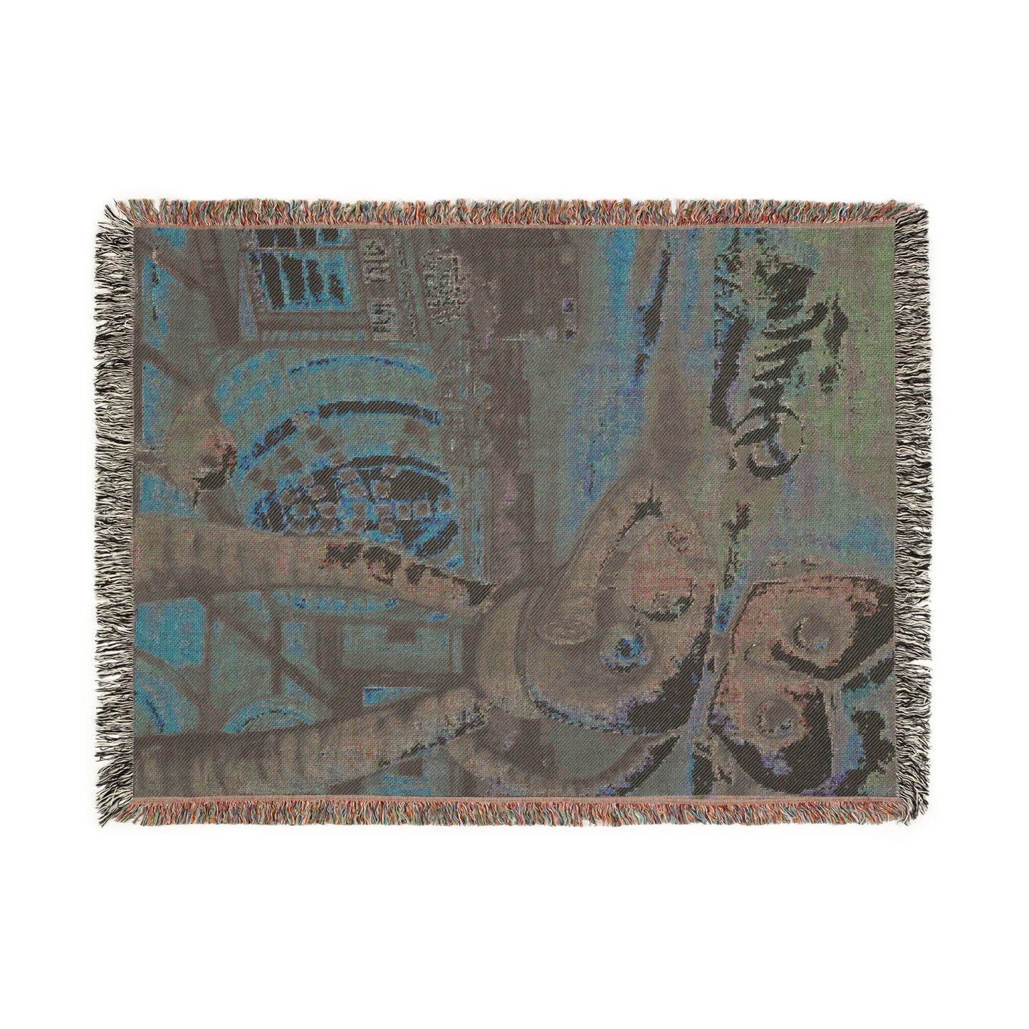 Traveling Man Woven Blanket | Deep Ellum, Dallas Texas Scene