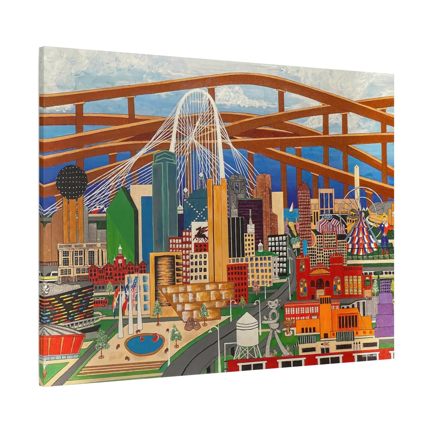 Canvas Print - Dallas by Leon Pollard - Dallas Landmarks and Cityscape