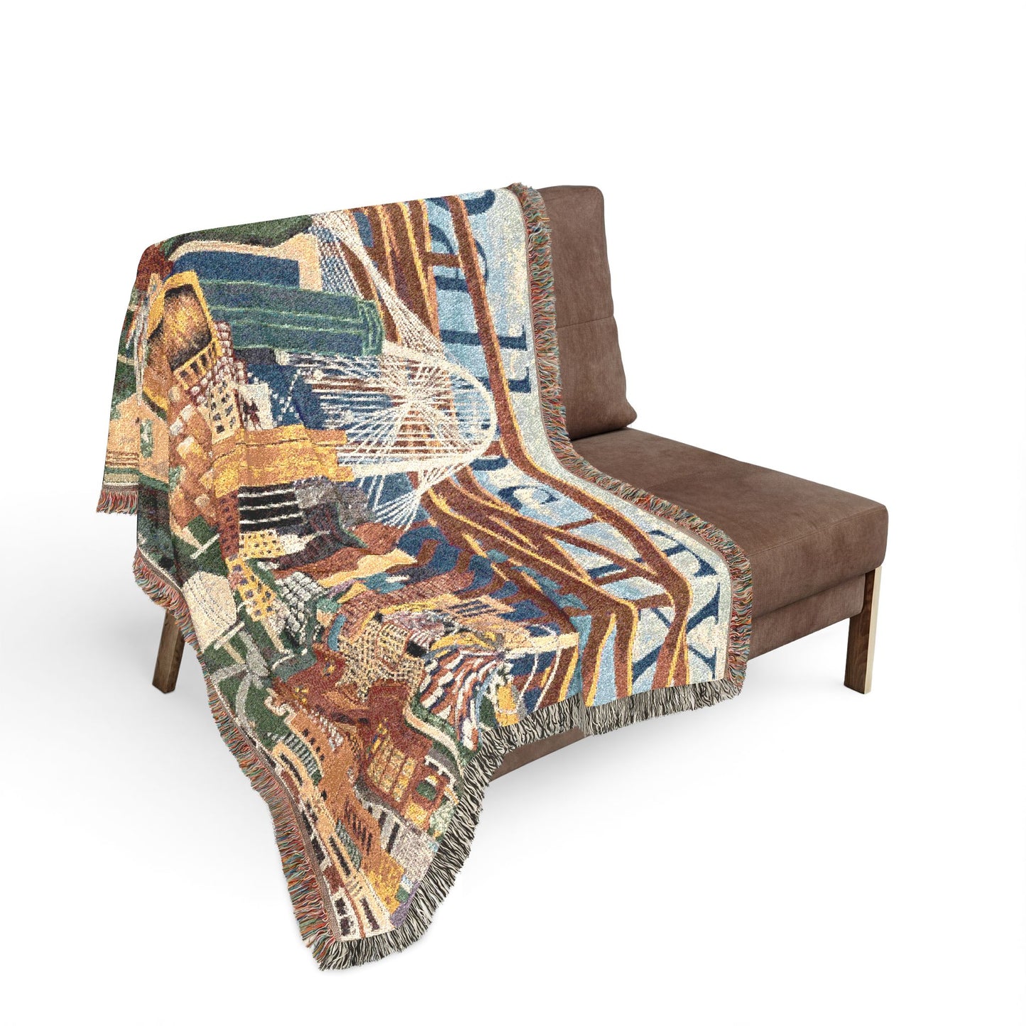 Dallas Texas Woven Blanket | Dallas Landmarks Scene
