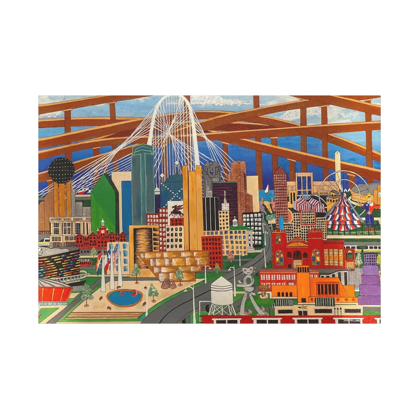 Canvas Print - Dallas by Leon Pollard - Dallas Landmarks and Cityscape