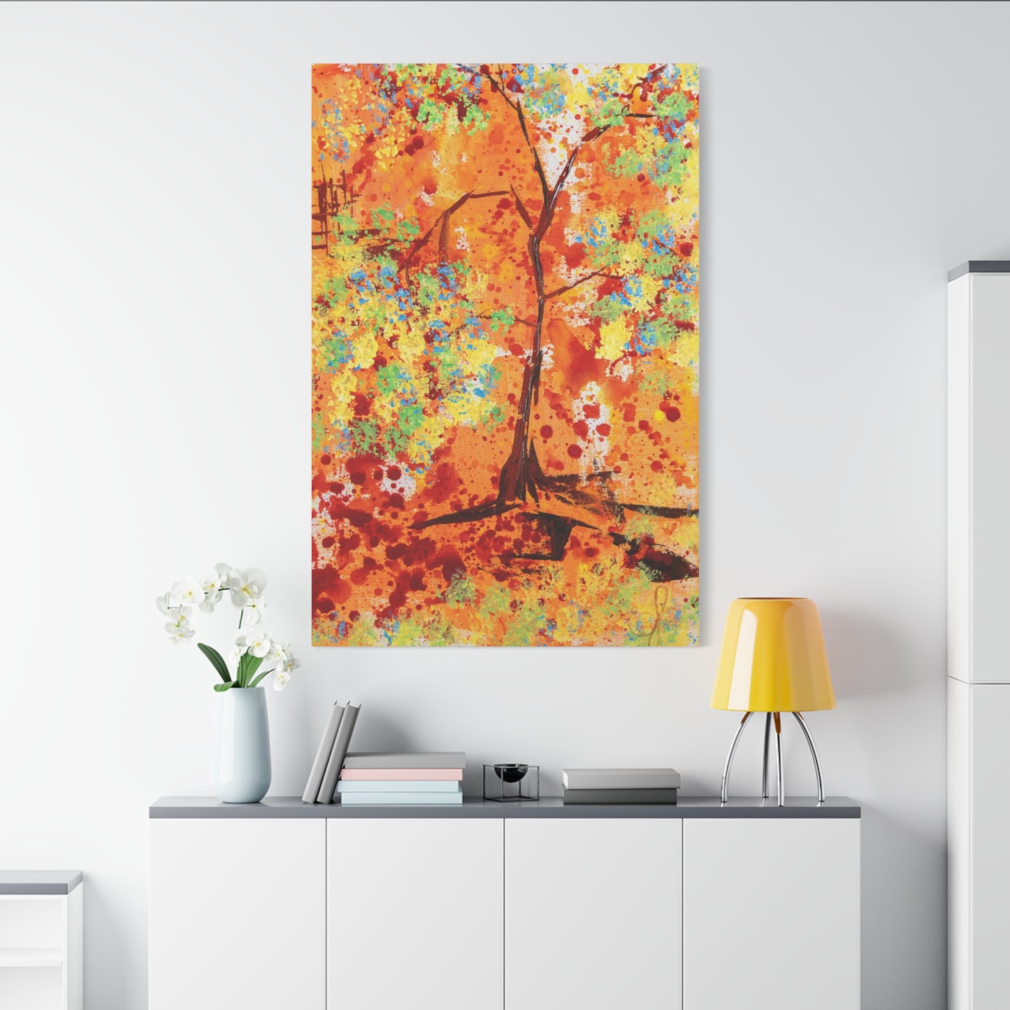Canvas Print - A Spring Scene from Edwin Fuller - Abstract Tree and Foliage