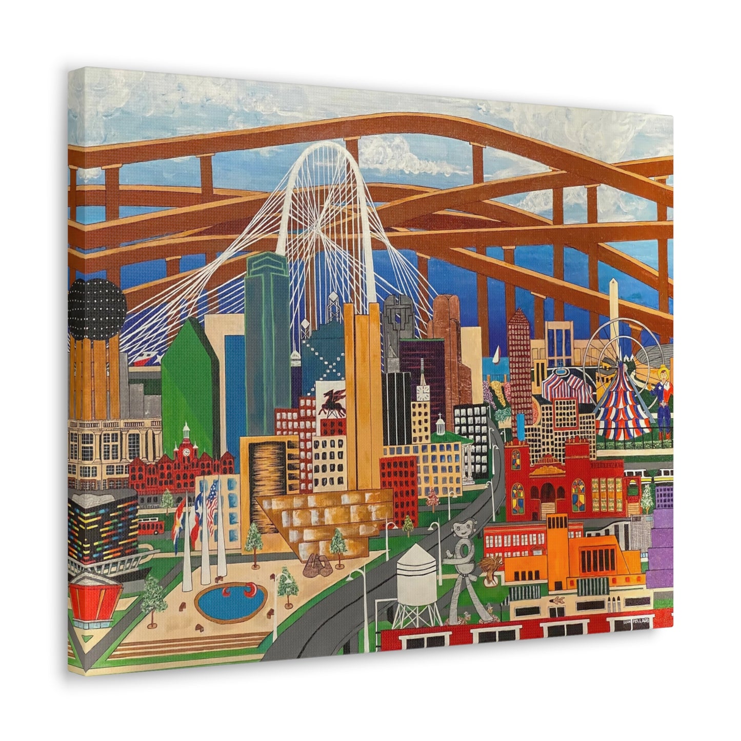 Canvas Print - Dallas by Leon Pollard - Dallas Landmarks and Cityscape