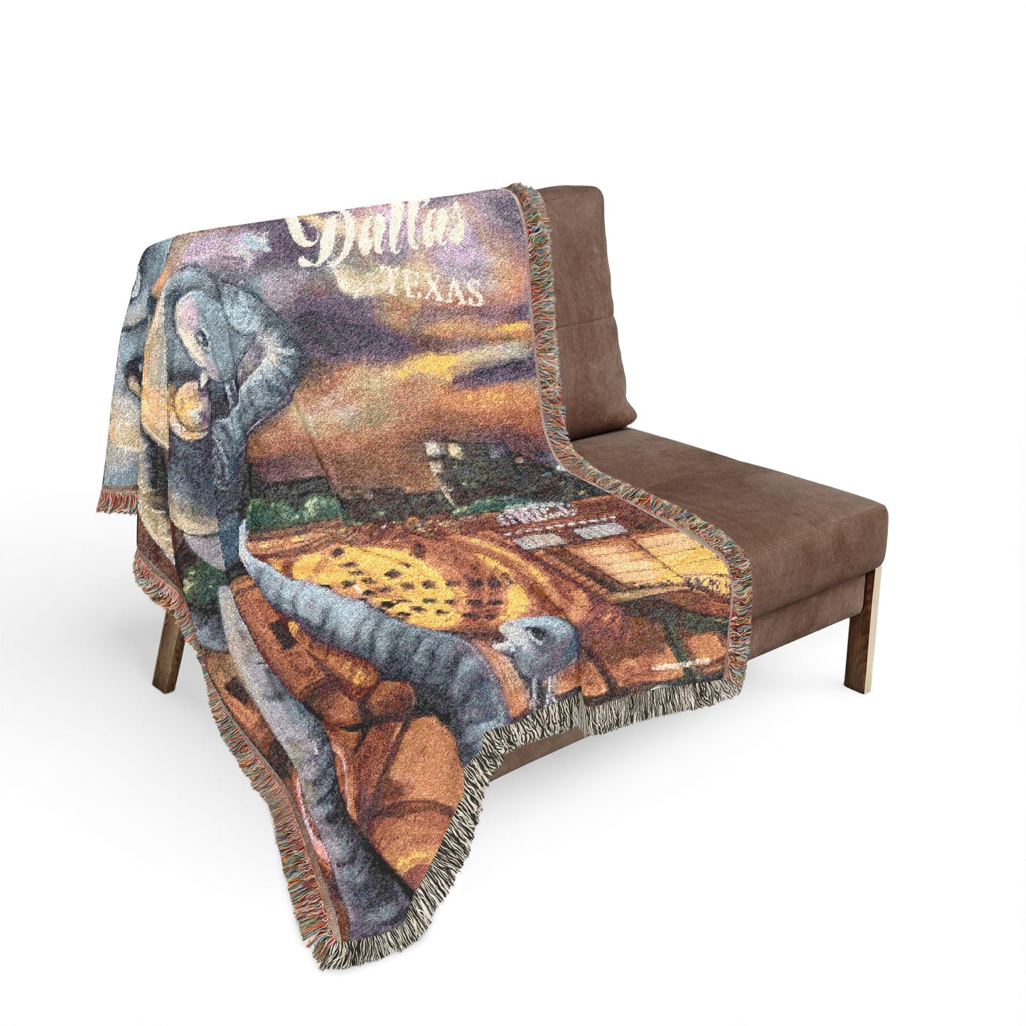 Traveling Man Woven Blanket | Deep Ellum, Dallas Texas Scene