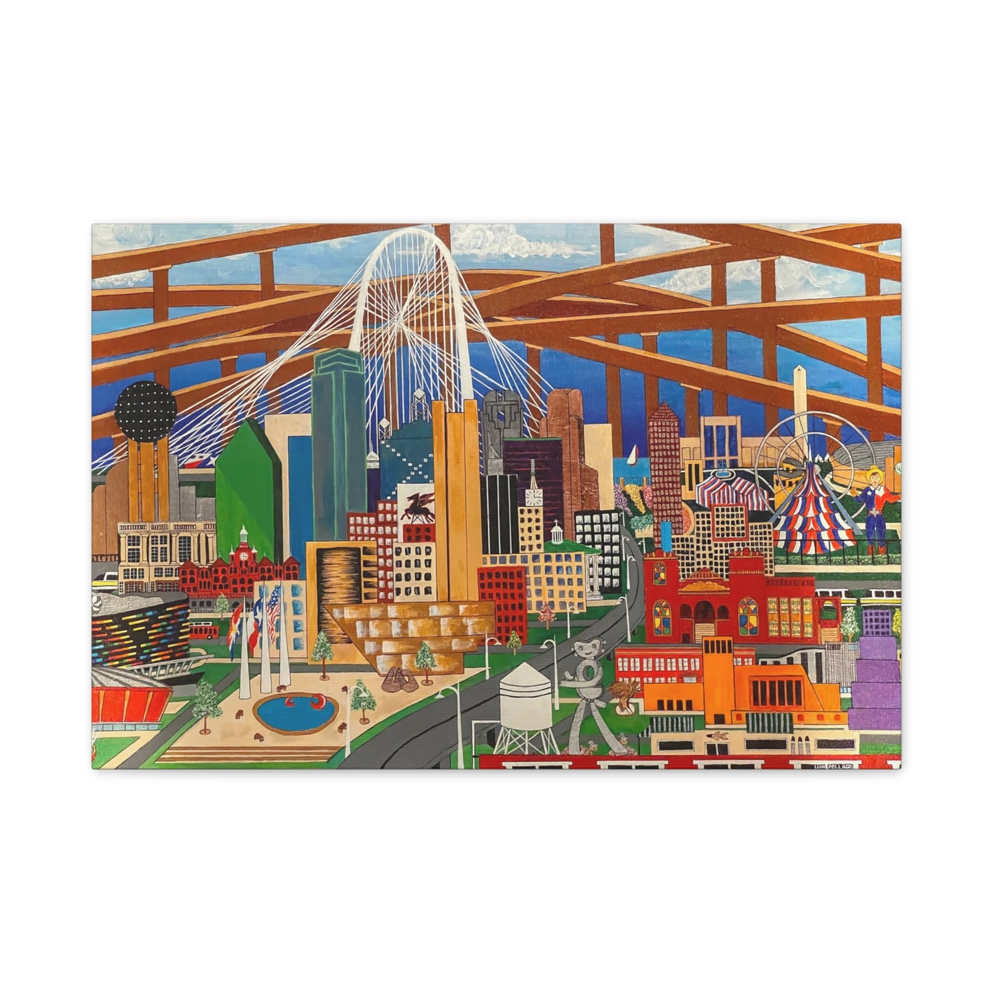 Canvas Print - Dallas by Leon Pollard - Dallas Landmarks and Cityscape