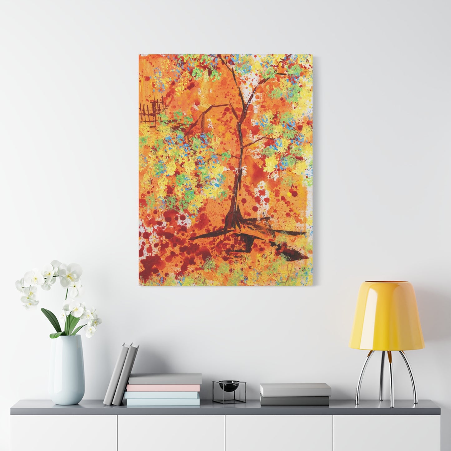 Canvas Print - A Spring Scene from Edwin Fuller - Abstract Tree and Foliage